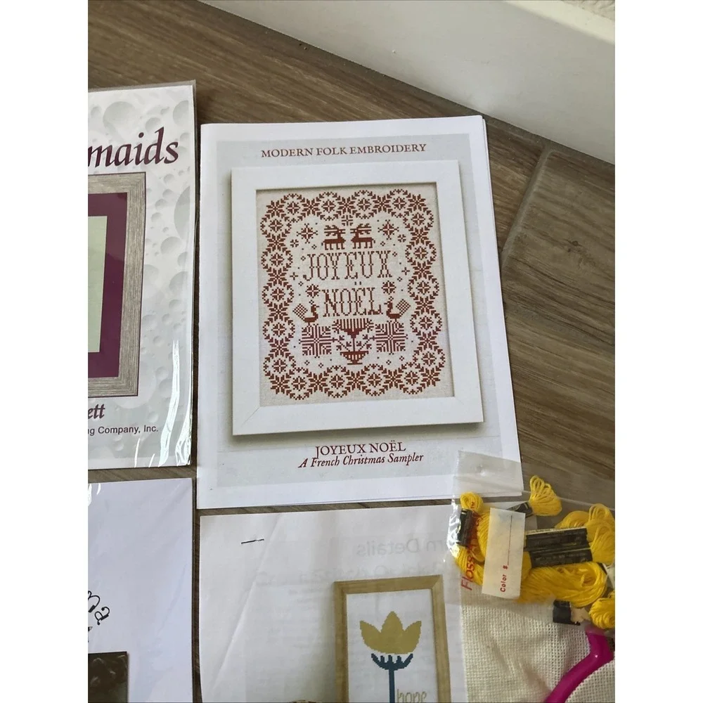 Vintage Needlepoint‎ Pattern booklets Lot of 4- 1 Incomplete Kit